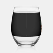 Cute Boxer dog Dog Christmas Nice Tried my Best ( ステムなしワイングラス (右)