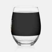 Cute Boxer dog Dog Christmas Nice Tried my Best ( ステムなしワイングラス (左)