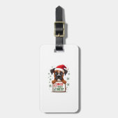 Cute Boxer dog Dog Christmas Nice Tried my Best ( ラゲッジタグ (正面縦)