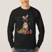 Cute Boxer Dog Easter Day Bunny Eggs Easter Costum Tシャツ (正面)