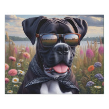 Cute Boxer Dog with Shades
