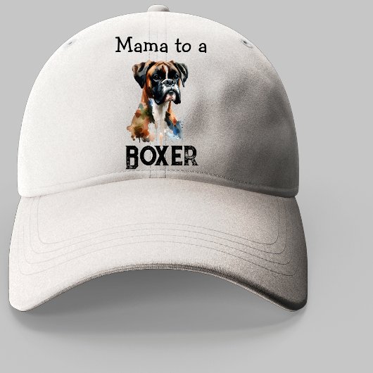 Cute Boxer Mama Brown personalize キャップ