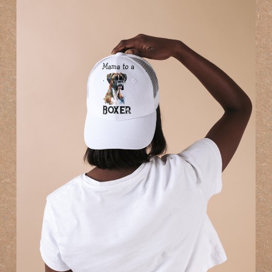 Cute Boxer Mama Brown personalize キャップ