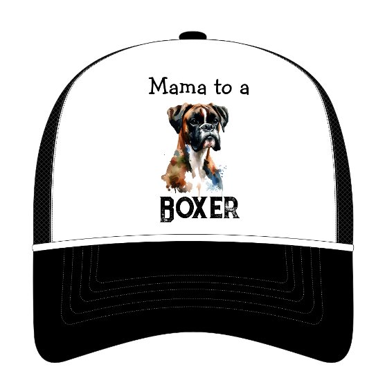Cute Boxer Mama Brown personalize キャップ