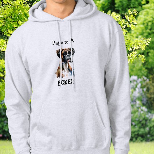 Cute Boxer Papa Brown Personalize パーカ