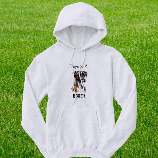 Cute Boxer Papa Brown Personalize パーカ