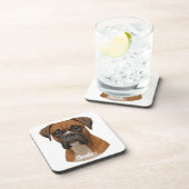 Cute Boxer Personalized Beverage Coaster Set コースター (右側)