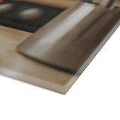 Cute Boxer Personalized Glass カッティングボード (角)