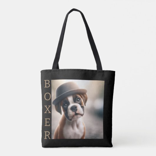 Cute Boxer Puppy – Stylish Dog Art トートバッグ (裏面)