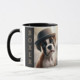 Cute Boxer Puppy – Stylish Dog Art マグカップ