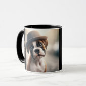 Cute Boxer Puppy – Stylish Dog Art マグカップ (正面左)