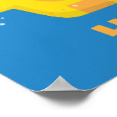 Cute Boy in Submarine Kids Room Wall Decor Poster ポスター (角)