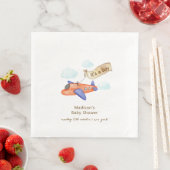 Cute Boy Minimal Aviator Airplane Baby Shower  (インサイチュ)