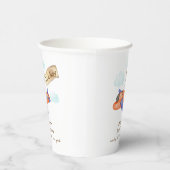 Cute Boy Minimal Aviator Airplane Baby Shower  紙コップ (右)