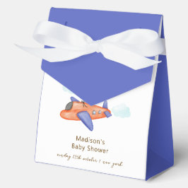 Cute Boy Minimal Aviator Airplane Toy Baby Shower  フェイバーボックス