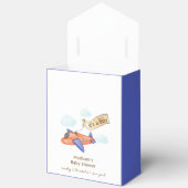 Cute Boy Minimal Aviator Airplane Toy Baby Shower  フェイバーボックス (見開き)