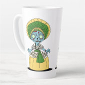 Cute Brazilian Zombie Girl カフェラテマグ (左アングル)