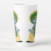 Cute Brazilian Zombie Girl カフェラテマグ (正面)