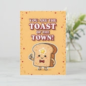 Cute Breakfast Pun You Are the Toast of the Town サンキューカード (スタンド正面)