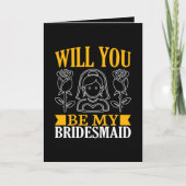 Cute Bridesmaid word art add message  カード (正面)
