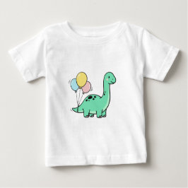 Cute Bronto Holding Balloons for Kids Birthday 🎈 ベビーTシャツ