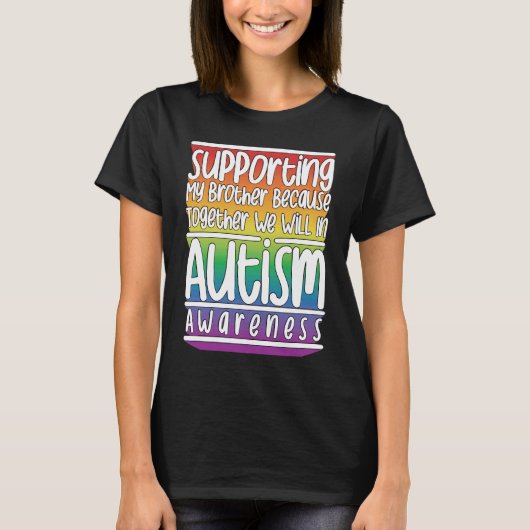 Cute Brother Autism Awareness For Autism Support Tシャツ (正面)