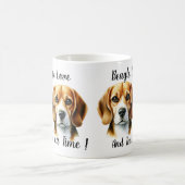 Cute Brown beagle コーヒーマグカップ (中央)