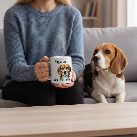 Cute Brown beagle コーヒーマグカップ