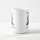 Cute Brown beagle Personalize コーヒーマグカップ (中央)