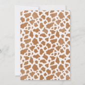 Cute Brown Clothesline First Rodeo 1st Birthday 招待状 (裏面)