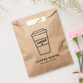 Cute Brown Coffee Cup Coffee Shop フェイバーバッグ (封をした状態)