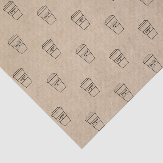 Cute Brown Coffee Cup Coffee Shop 薄葉紙 (詳細)