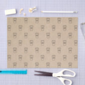 Cute Brown Coffee Cup Coffee Shop 薄葉紙 (クラフト)