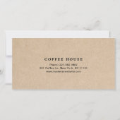 Cute Brown Coffee Shop Gift Certificate (裏面)