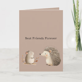 Cute Brown Cream Hedgehog Mouse Appreciation カード