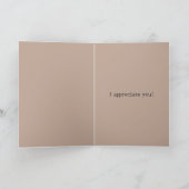 Cute Brown Cream Hedgehog Mouse Appreciation カード (内部)