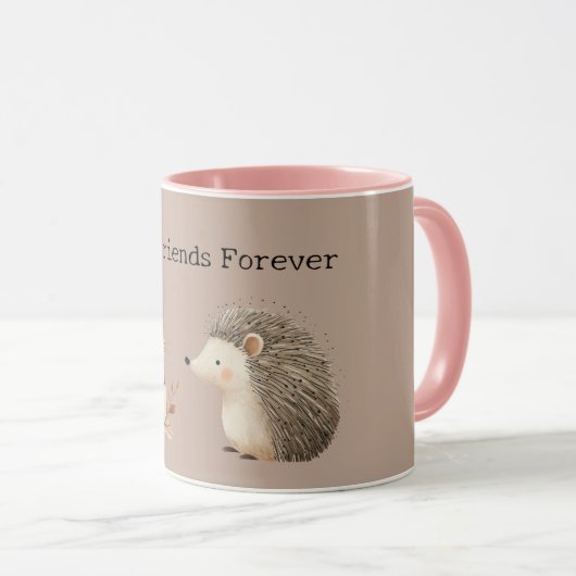 Cute Brown Cream Hedgehog Mouse Appreciation マグカップ (正面右)