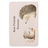Cute Brown Cream Hedgehog Mouse Best Friends マグネット (縦)