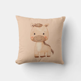 Cute Brown Horse  クッション