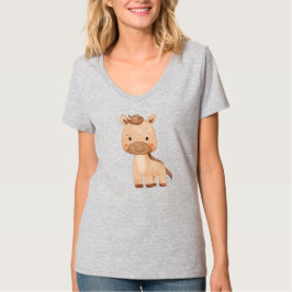 Cute Brown Horse  Tシャツ