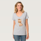 Cute Brown Horse  Tシャツ (正面フル)