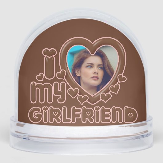 Cute Brown I Love My Girlfriend Photo (正面)