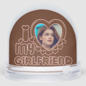 Cute Brown I Love My Girlfriend Photo (裏面)