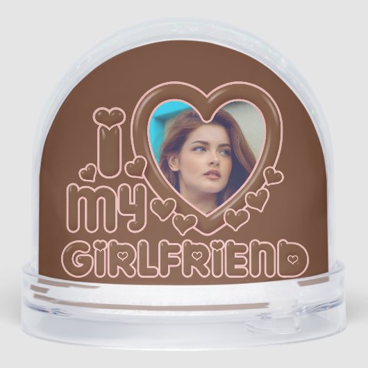 Cute Brown I Love My Girlfriend Photo (裏面)