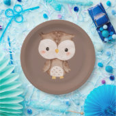 Cute Brown OWL ペーパープレート (パーティー)