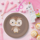 Cute Brown OWL ペーパープレート (パーティー)