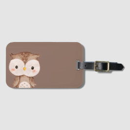 Cute Brown OWL ラゲッジタグ