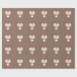 Cute Brown OWL ラッピングペーパー