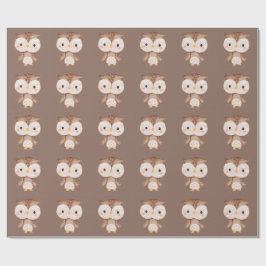 Cute Brown OWL ラッピングペーパー
