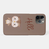 Cute Brown OWL Case-Mate iPhoneケース (裏面(横))